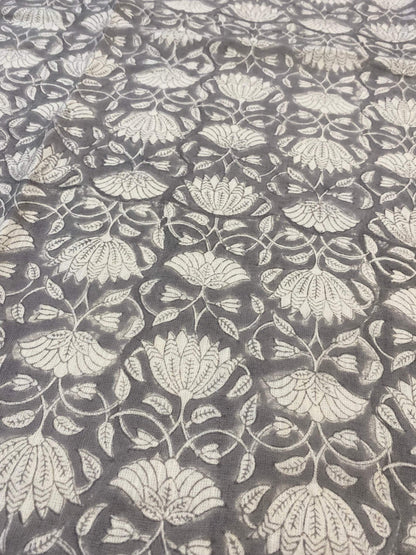 58" inches Hand Block Printed Linen Fabric , Home Decor Best Linen Fabric for decor, pillows ,upholstery, curtain