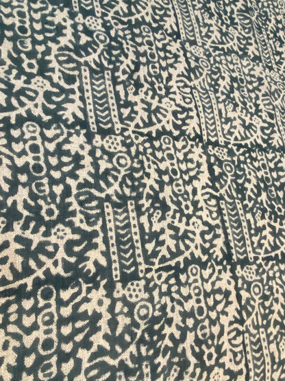 58" inches Hand Block Printed Linen Fabric , Home Decor Best Linen Fabric for decor, pillows ,upholstery, curtain Fabric , Chair Fabric Use