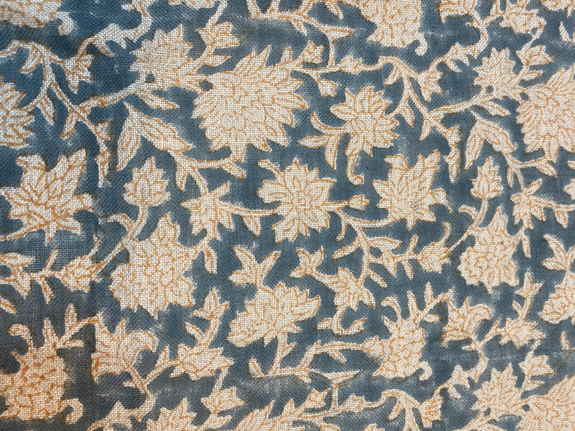 Linen fabric, Fabric by yard, Hand printed fabric, Block Print Fabric, Indian Fabric