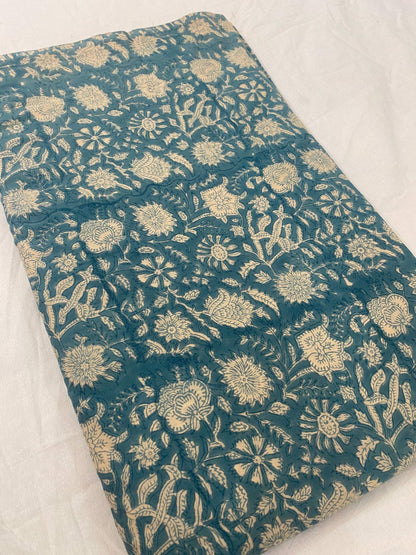 Hand block print, floral print, soft cotton fabric, Fabric modern floral fabric Indian print fabric womens dress fabric, Home Decor Fabric, - Maple Village Lane