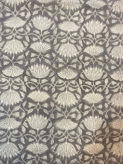 Tulip Flower Block Print Upholstery Fabric - Maple Village Lane