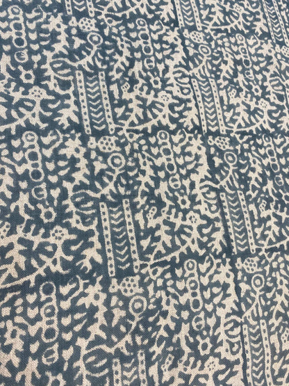 58" inches Hand Block Printed Linen Fabric , Home Decor Best Linen Fabric for decor, pillows ,upholstery, curtain Fabric , Chair Fabric Use