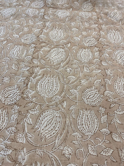 58" inches Hand Block Printed Linen Fabric , Home Decor Best Linen Fabric for decor, pillows ,upholstery, curtain Fabric , Chair Fabric Use