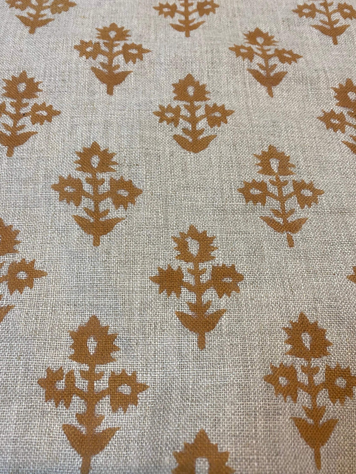 CHOLLEE || Hand Block Printed Linen Fabric , Home Decor Best Linen Fabric for decor, pillows ,upholstery, curtain Fabric , Chair Fabric Use - Maple Village Lane