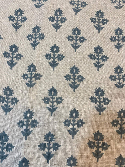 Linen fabric, Fabric by yard, Hand printed fabric, Block Print Fabric, Indian Fabric