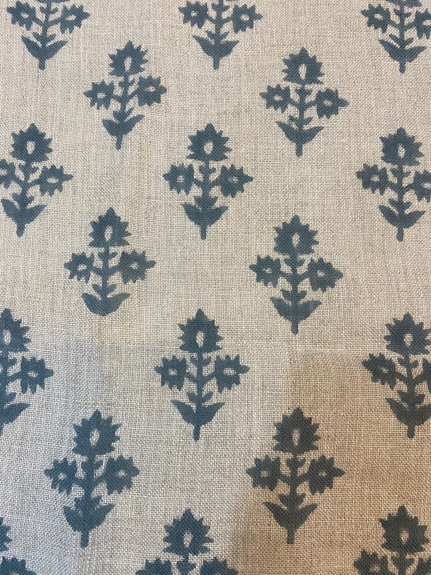 CHOLLE || Hand Block Printed Linen Fabric , Home Decor Best Linen Fabric for decor, pillows ,upholstery, curtain Fabric , Chair Fabric USE - Maple Village Lane