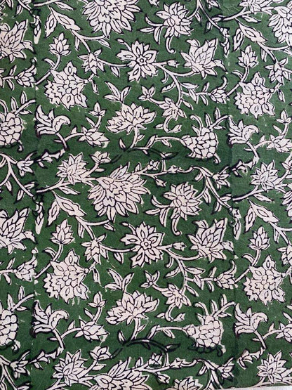 Indian Cotton Block Print Fabric by the Yard -Sewing and Quilting Fabric - Maple Village Lane