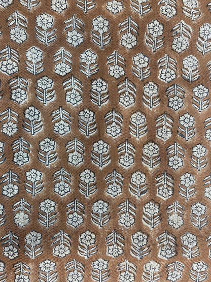 Linen fabric, Fabric by yard, Hand printed fabric, Block Print Fabric, Indian Fabric