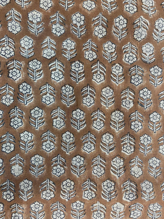 Linen fabric, Fabric by yard, Hand printed fabric, Block Print Fabric, Indian Fabric