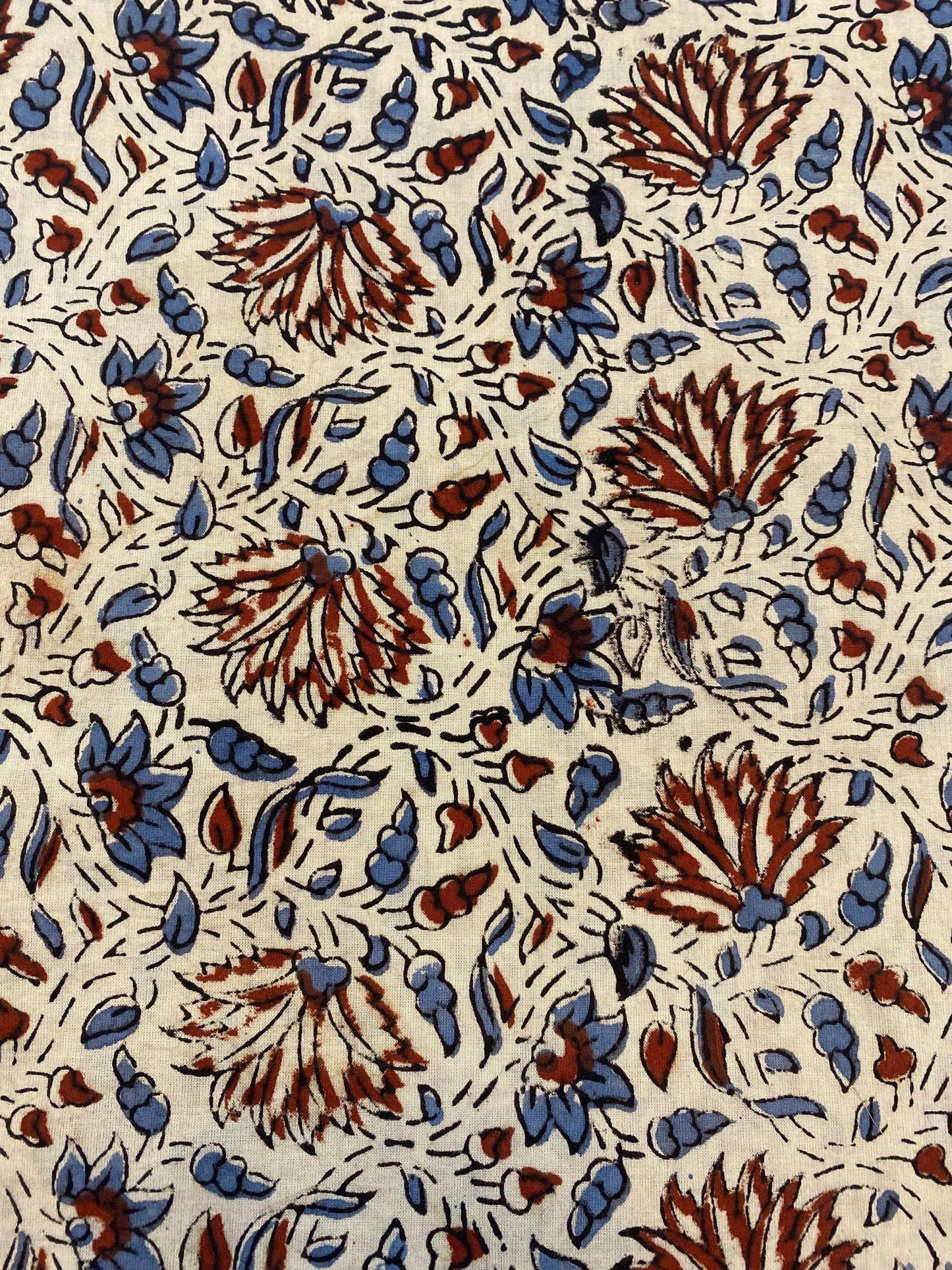 Beautiful Hand Block Printed Fabric, Cotton Fabric, Indian Fabric, fabric by yard, Block Printed Cotton womens clothing - Maple Village Lane