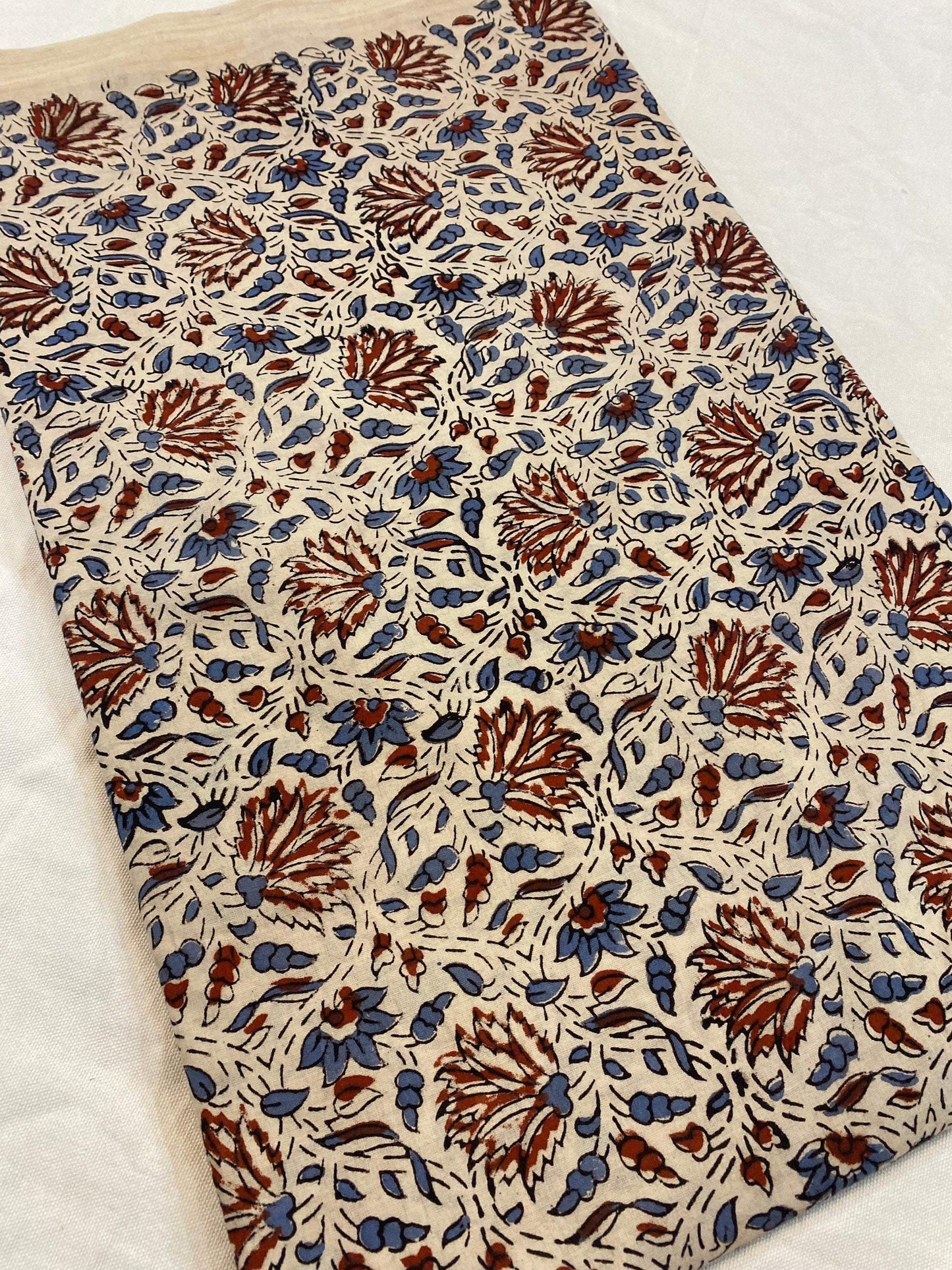 Beautiful Hand Block Printed Fabric, Cotton Fabric, Indian Fabric, fabric by yard, Block Printed Cotton womens clothing - Maple Village Lane