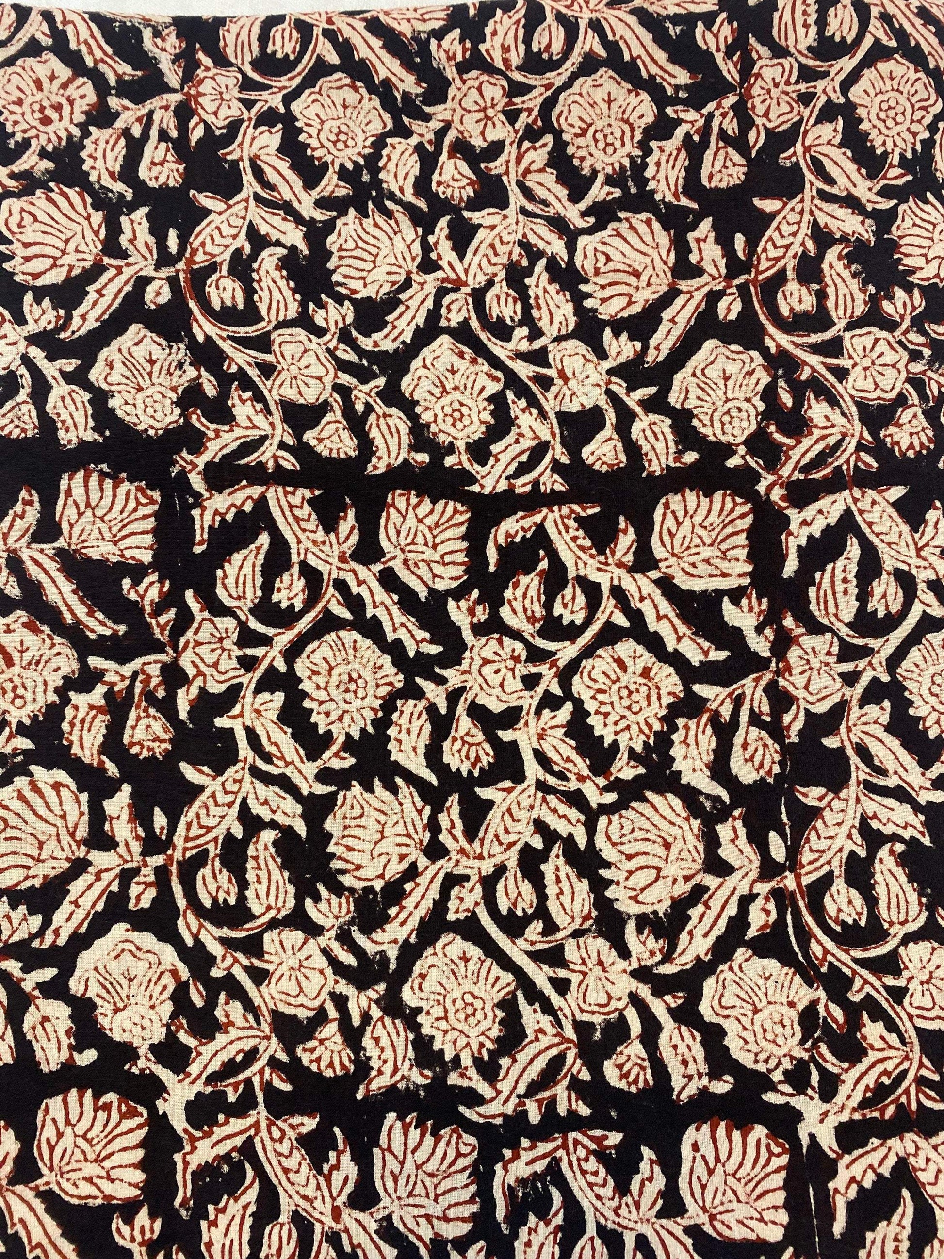 Beautiful Hand Block Printed Fabric, Cotton Fabric, Indian Fabric, fabric by yard, Block Printed Cotton womens clothing - Maple Village Lane