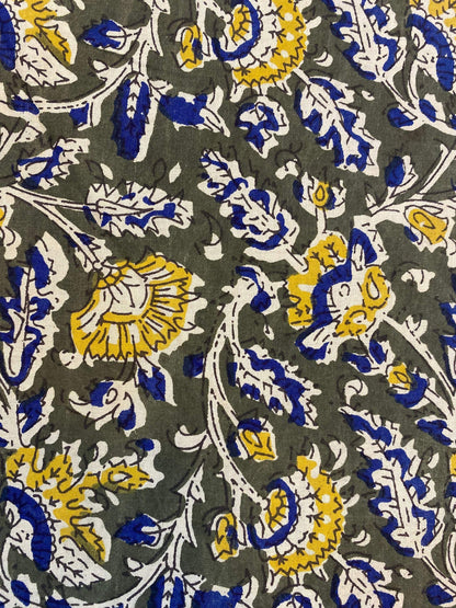 Beautiful Hand Block Printed Fabric, Cotton Fabric, Indian Fabric, fabric by yard, Block Printed Cotton womens clothing - Maple Village Lane