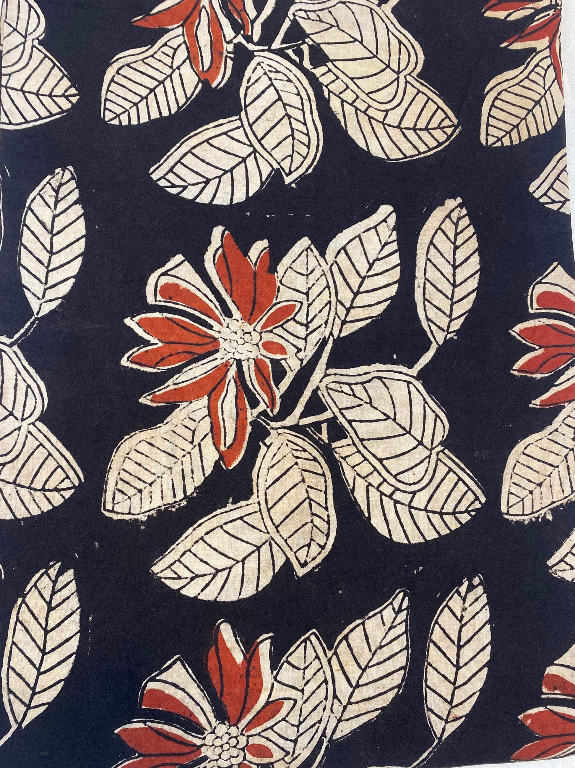 Beautiful Hand Block Printed Fabric, Cotton Fabric, Indian Fabric, fabric by yard, Block Printed Cotton womens clothing - Maple Village Lane