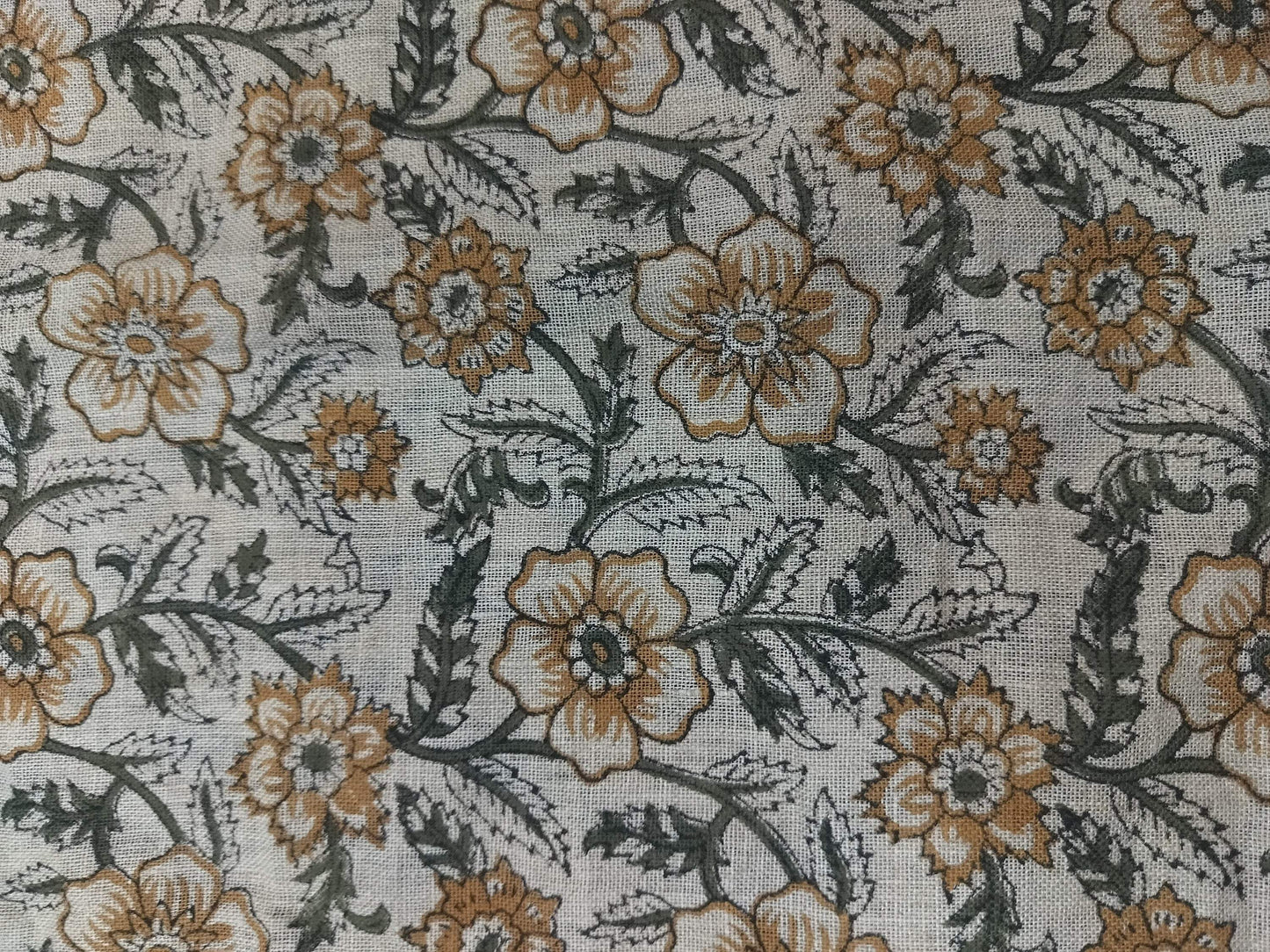 Linen fabric, Fabric by yard, Hand printed fabric, Block Print Fabric, Indian Fabric