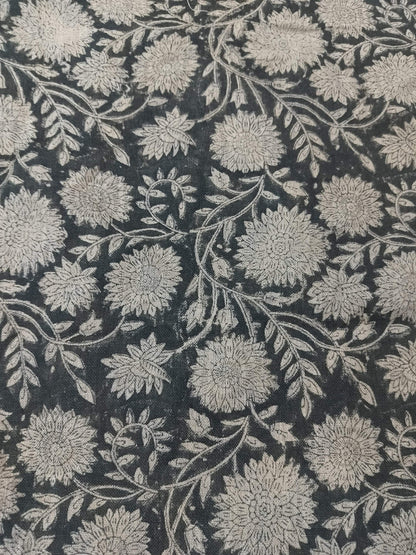 58" inches Indian Hand Block Print Fabric, Indian Linen Fabric, Block Print Fabric, Designer Floral Printing Fabric, Upholstery fabric,