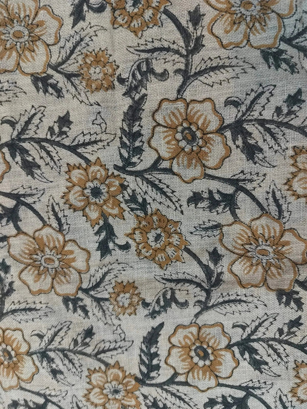 Shelby Hand Block Printed Linen Upholstery Fabric