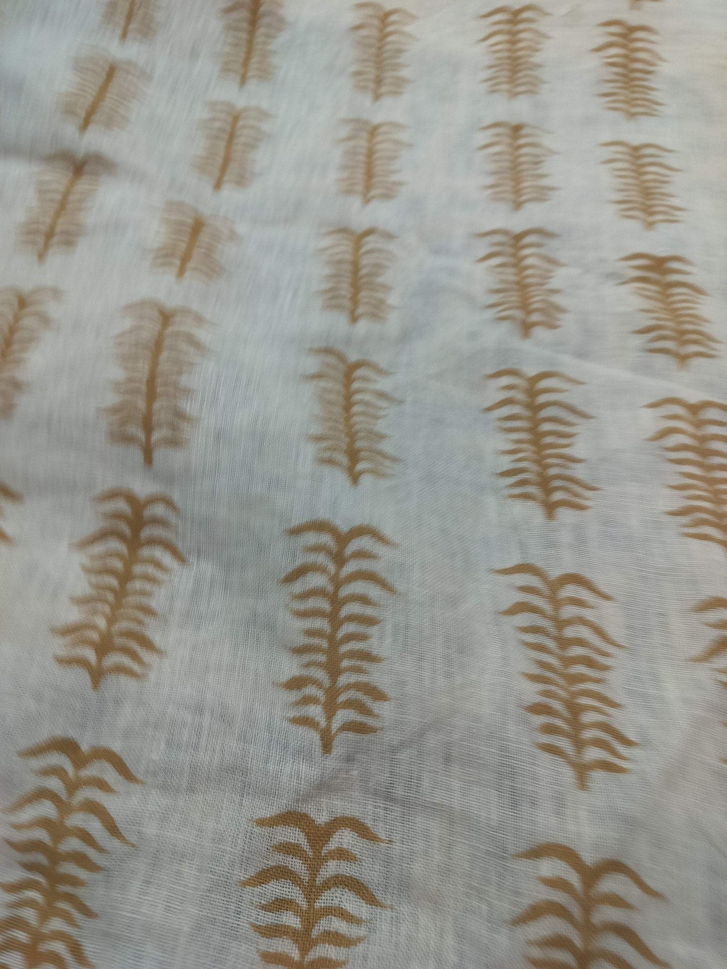 Hand Block Print Fabric, Indian Linen Fabric, Block Print Fabric, Designer Floral Printing Fabric, Upholstery fabric, Home decor Fabric - Maple Village Lane