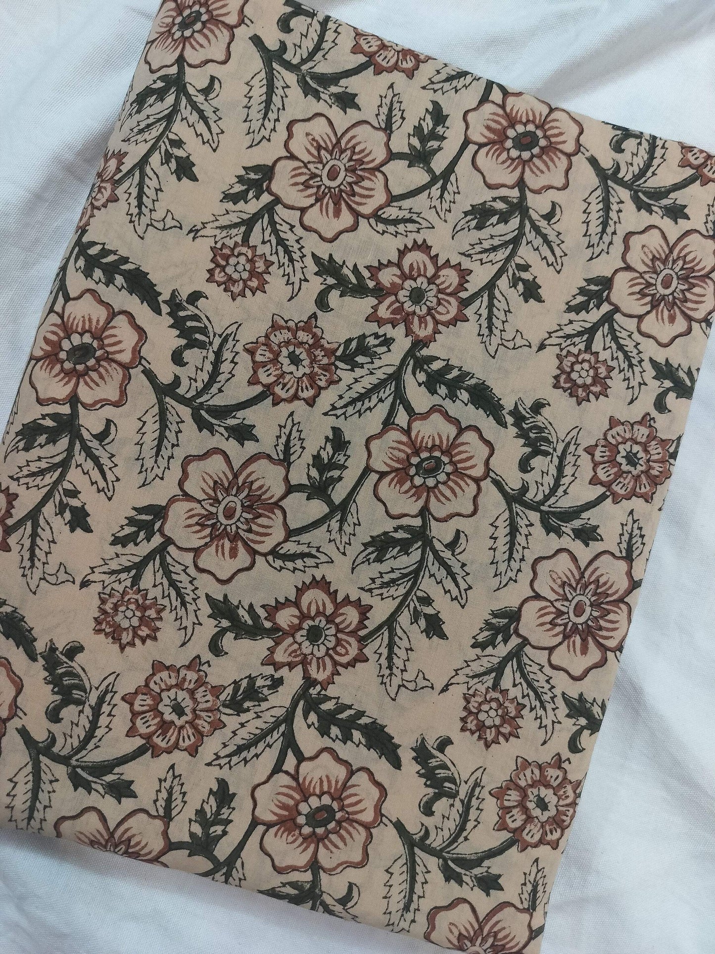 Beautiful Hand Block Printed Fabric, Cotton Fabric, Indian Fabric, fabric by yard, Block Printed Cotton womens clothing - Maple Village Lane