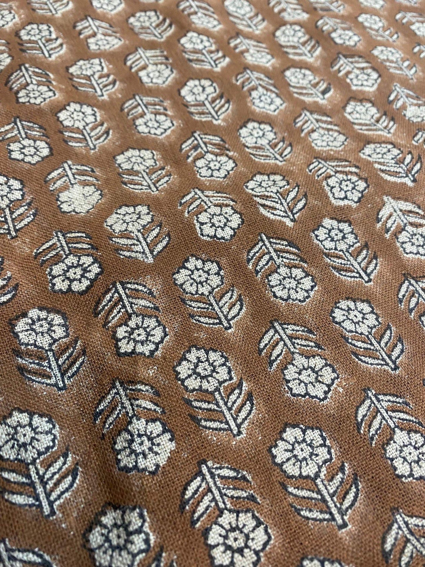 58" inches Indian Hand Block Print Fabric, Indian Linen Fabric, Block Print Fabric, Designer Floral Printing Fabric, Upholstery fabric,