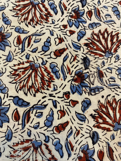 Cotton fabric, Fabric by yard, Hand printed fabric, Block Print Fabric, Indian Fabric