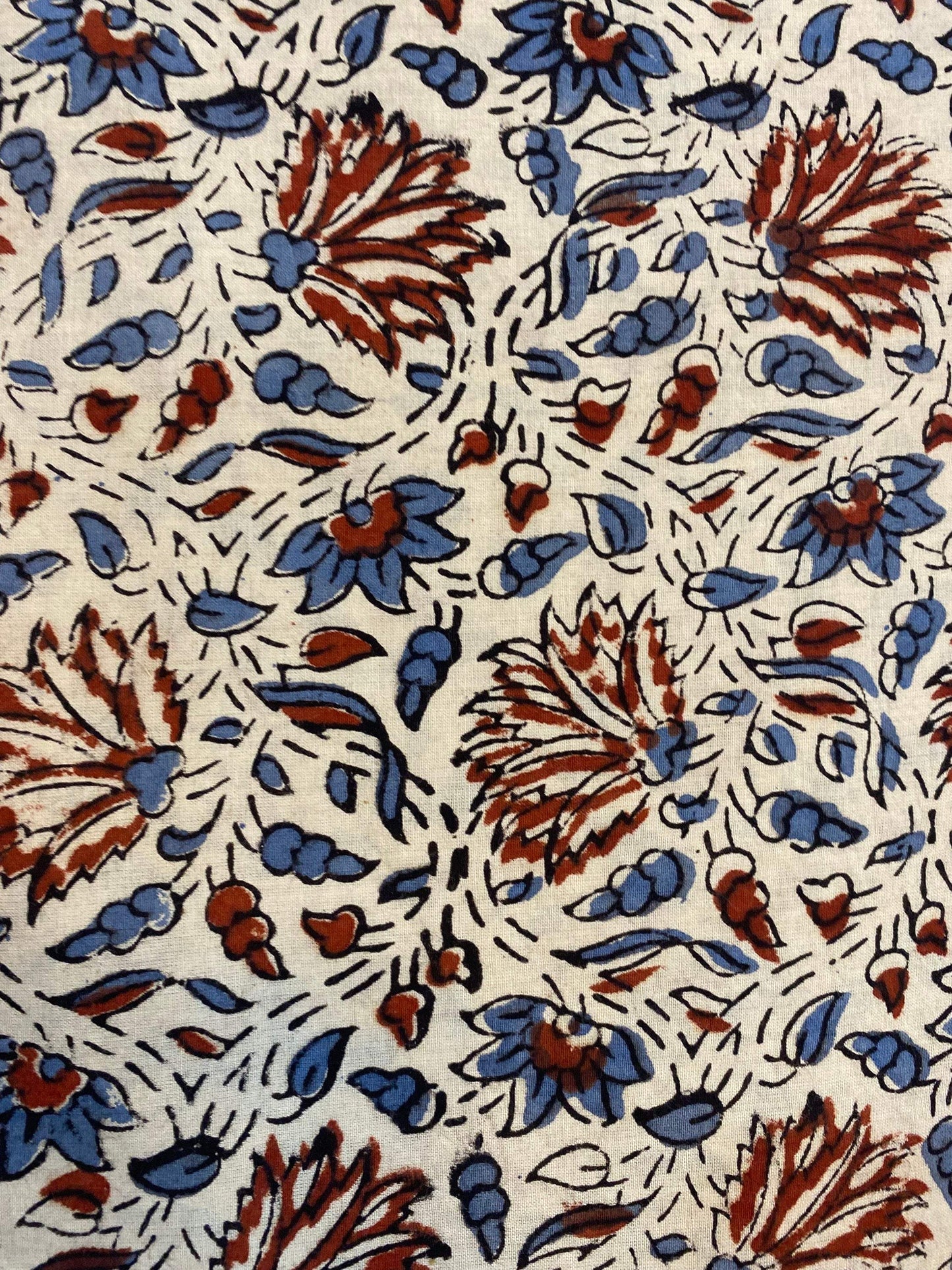 Beautiful Hand Block Printed Fabric, Cotton Fabric, Indian Fabric, fabric by yard, Block Printed Cotton womens clothing - Maple Village Lane