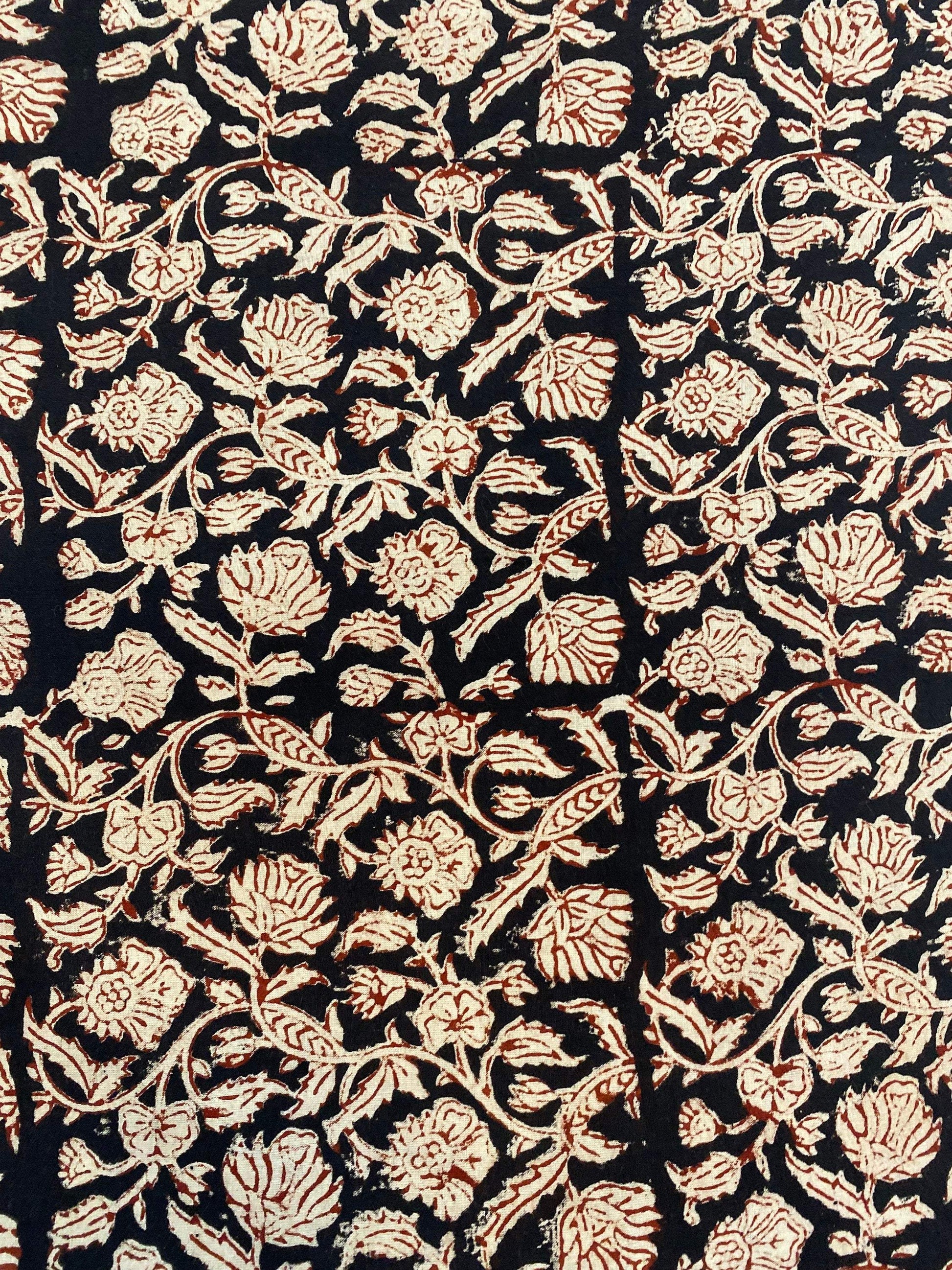 Beautiful Hand Block Printed Fabric, Cotton Fabric, Indian Fabric, fabric by yard, Block Printed Cotton womens clothing - Maple Village Lane