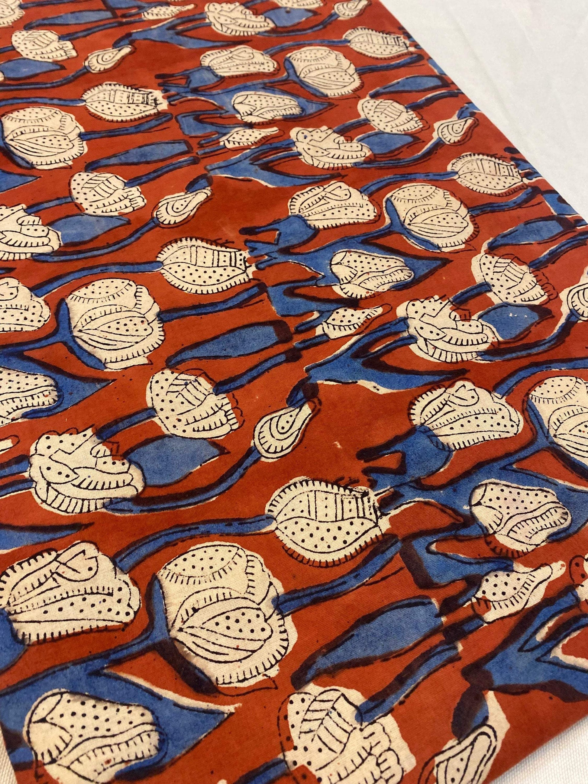 Beautiful Hand Block Printed Fabric, Cotton Fabric, Indian Fabric, fabric by yard, Block Printed Cotton womens clothing - Maple Village Lane