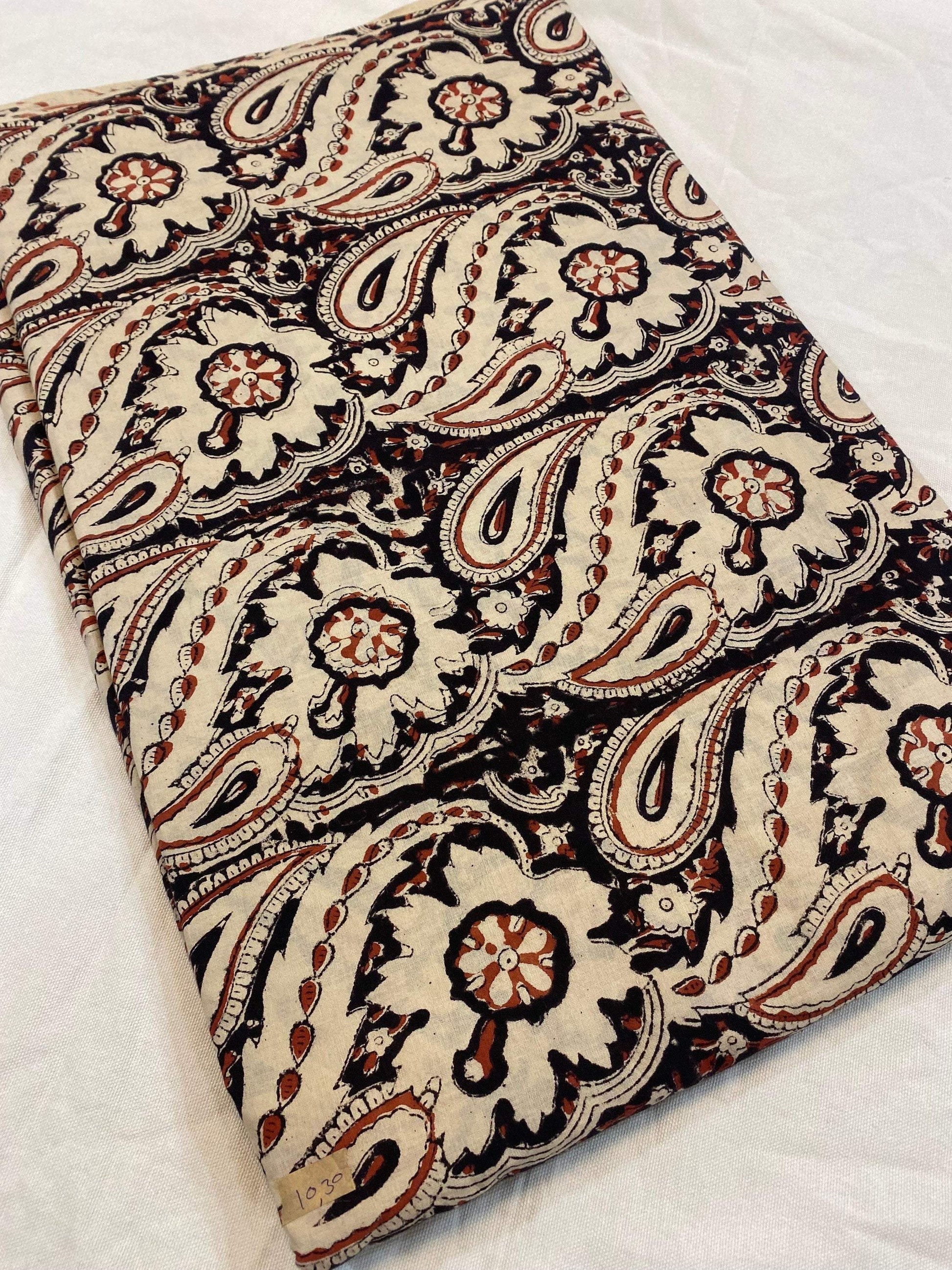 Beautiful Hand Block Printed Fabric, Cotton Fabric, Indian Fabric, fabric by yard, Block Printed Cotton womens clothing - Maple Village Lane