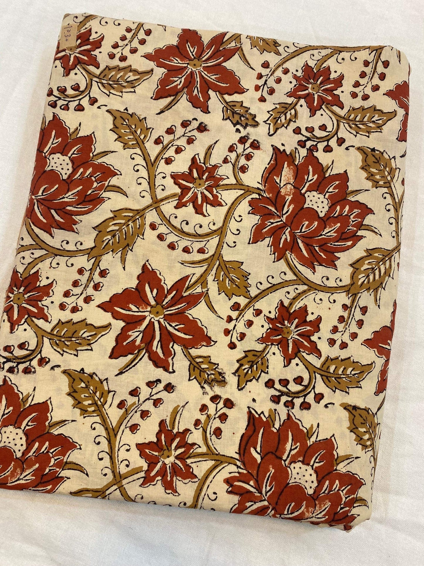 Beautiful Hand Block Printed Fabric, Cotton Fabric, Indian Fabric, fabric by yard, Block Printed Cotton womens clothing - Maple Village Lane