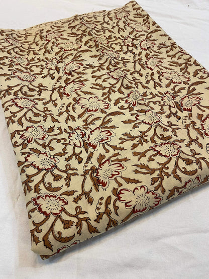 Beautiful Hand Block Printed Fabric, Cotton Fabric, Indian Fabric, fabric by yard, Block Printed Cotton womens clothing - Maple Village Lane