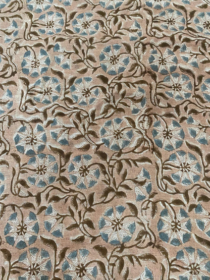 Linen fabric, Fabric by yard, Hand printed fabric, Block Print Fabric, Indian Fabric