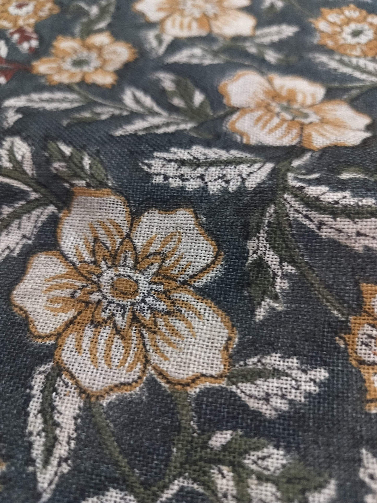 58" inches Indian Hand Block Print Fabric, Indian Linen Fabric, Block Print Fabric, Designer Floral Printing Fabric, Upholstery fabric,