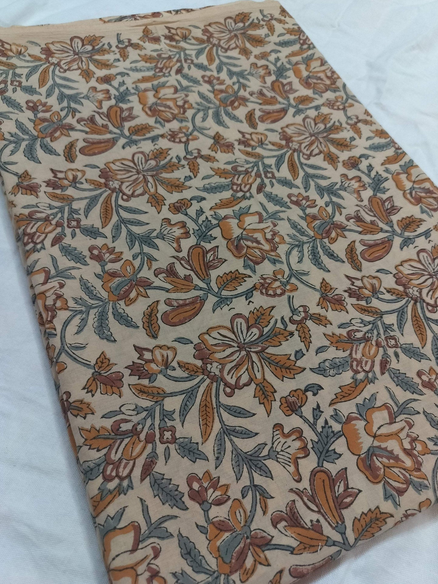 Beautiful Hand Block Printed Fabric, Cotton Fabric, Indian Fabric, fabric by yard, Block Printed Cotton womens clothing - Maple Village Lane