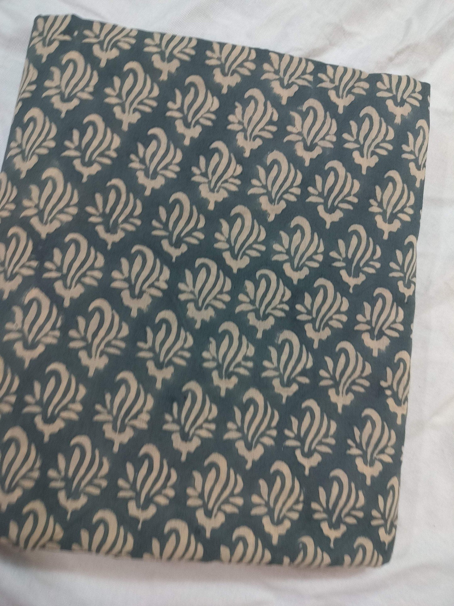 Beautiful Hand Block Printed Fabric, Cotton Fabric, Indian Fabric, fabric by yard, Block Printed Cotton womens clothing - Maple Village Lane