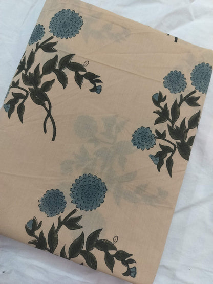 Beautiful Hand Block Printed Fabric, Cotton Fabric, Indian Fabric, fabric by yard, Block Printed Cotton womens clothing - Maple Village Lane