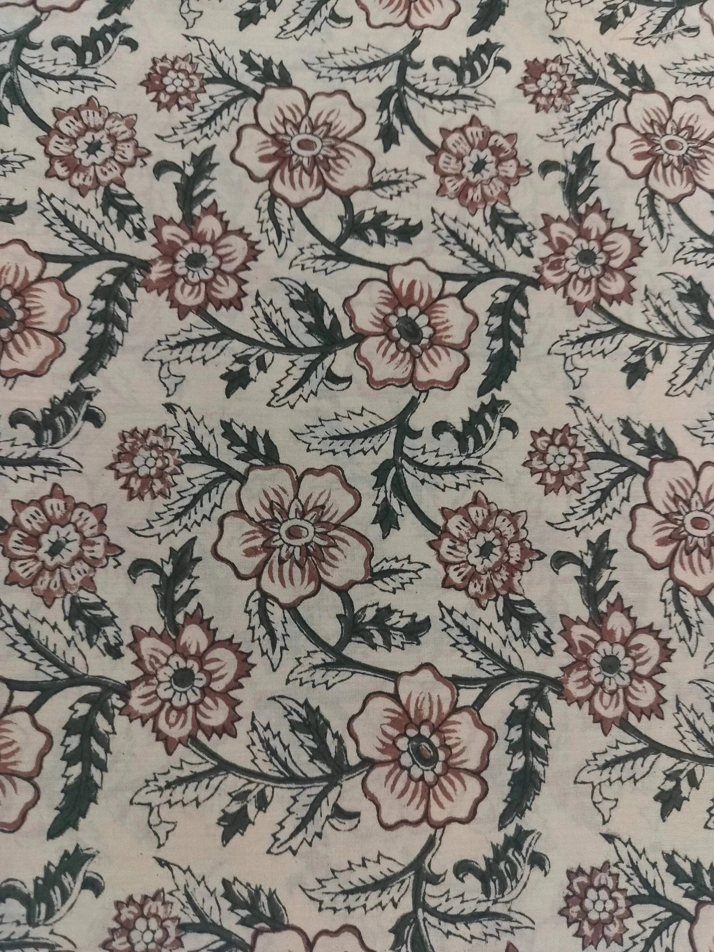 Beautiful Hand Block Printed Fabric, Cotton Fabric, Indian Fabric, fabric by yard, Block Printed Cotton womens clothing - Maple Village Lane