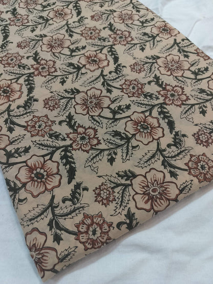 Beautiful Hand Block Printed Fabric, Cotton Fabric, Indian Fabric, fabric by yard, Block Printed Cotton womens clothing - Maple Village Lane