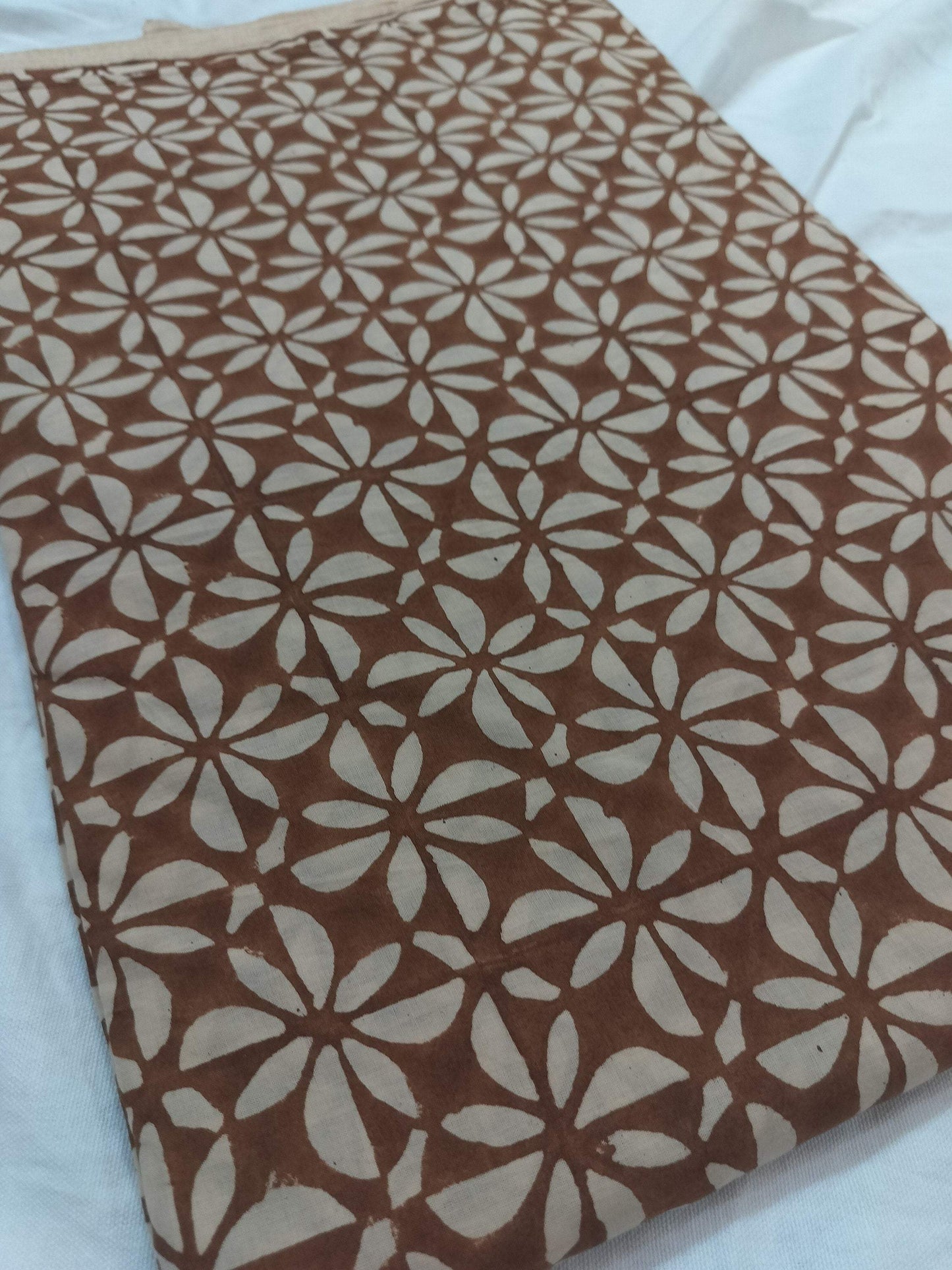 Beautiful Hand Block Printed Fabric, Cotton Fabric, Indian Fabric, fabric by yard, Block Printed Cotton womens clothing - Maple Village Lane