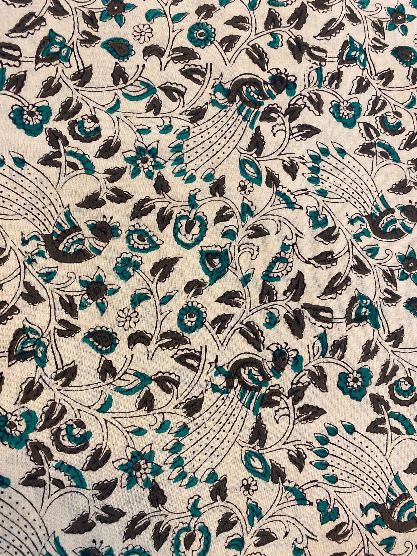 Beautiful Hand Block Printed Fabric, Cotton Fabric, Indian Fabric, fabric by yard, Block Printed Cotton womens clothing - Maple Village Lane