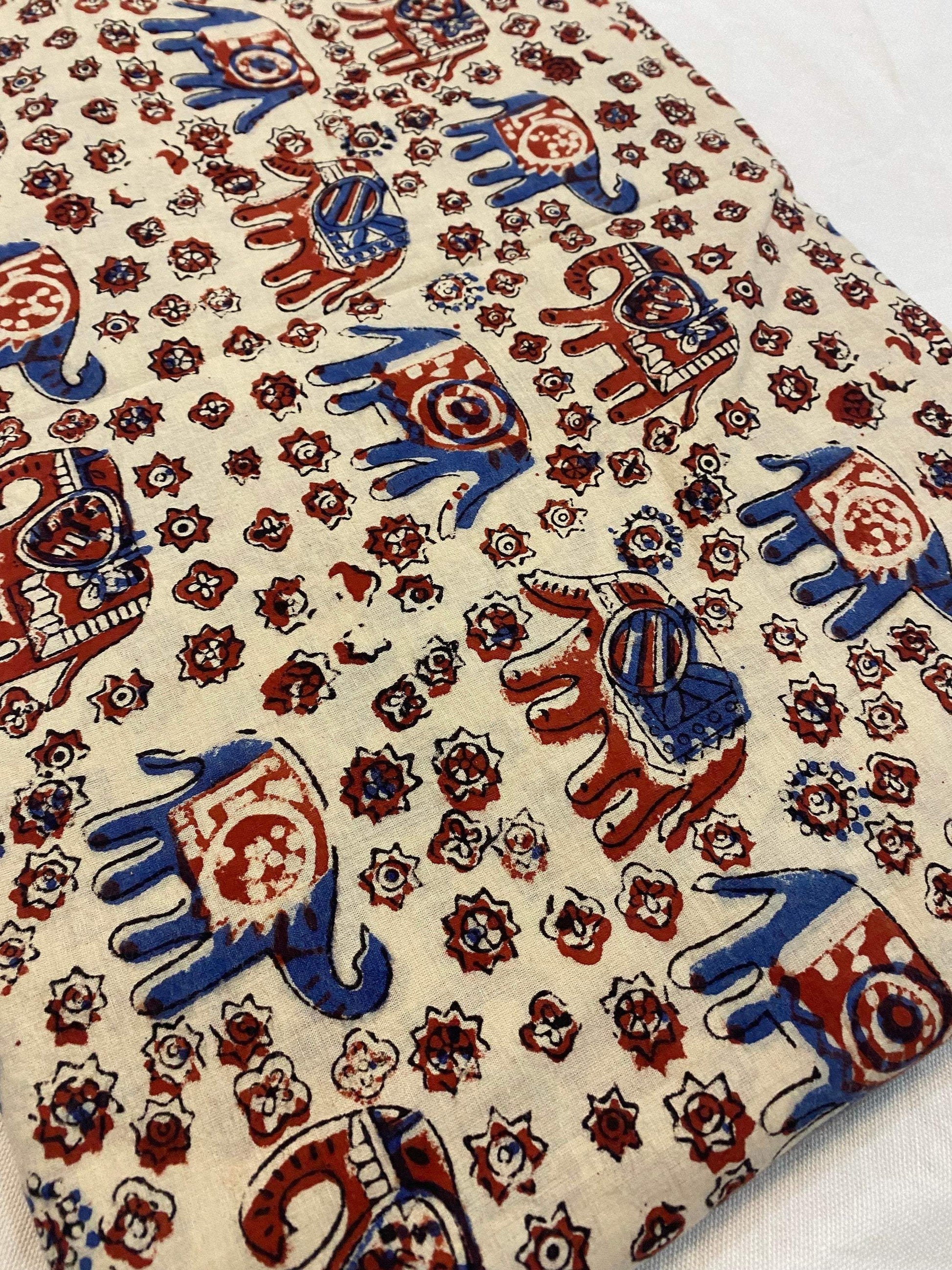 Beautiful Hand Block Printed Fabric, Cotton Fabric, Indian Fabric, fabric by yard, Block Printed Cotton womens clothing - Maple Village Lane