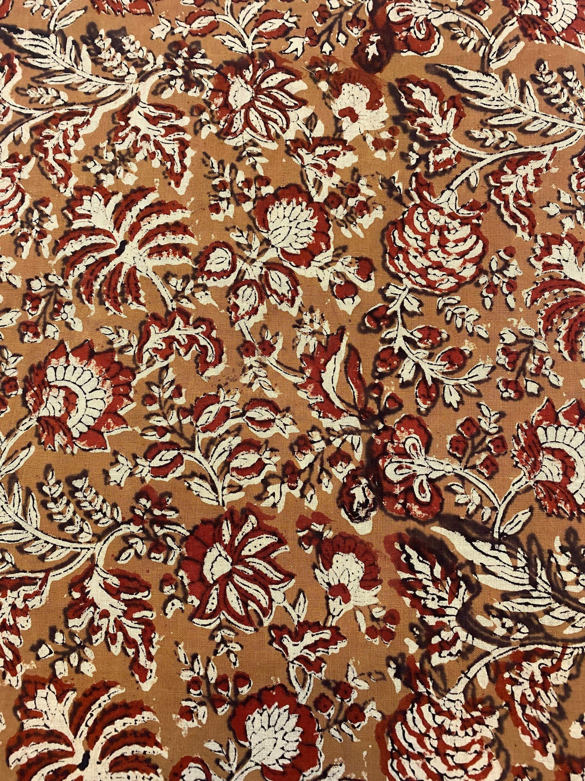 Cotton fabric, Fabric by yard, Hand printed fabric, Block Print Fabric, Indian Fabric