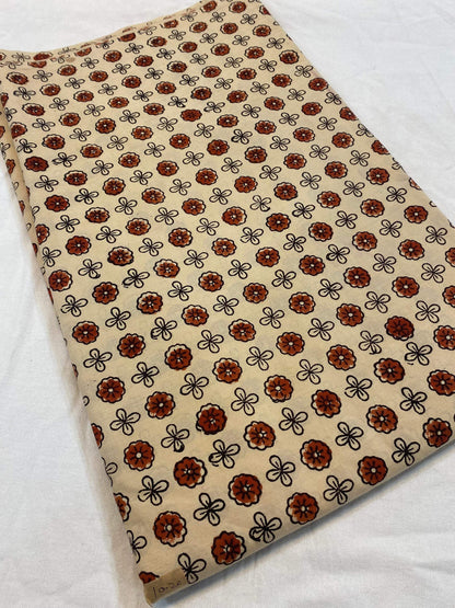 Beautiful Hand Block Printed Fabric, Cotton Fabric, Indian Fabric, fabric by yard, Block Printed Cotton womens clothing - Maple Village Lane