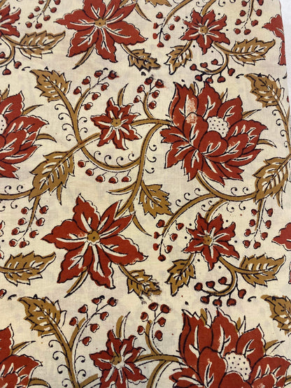 Cotton fabric, Fabric by yard, Hand printed fabric, Block Print Fabric, Indian Fabric