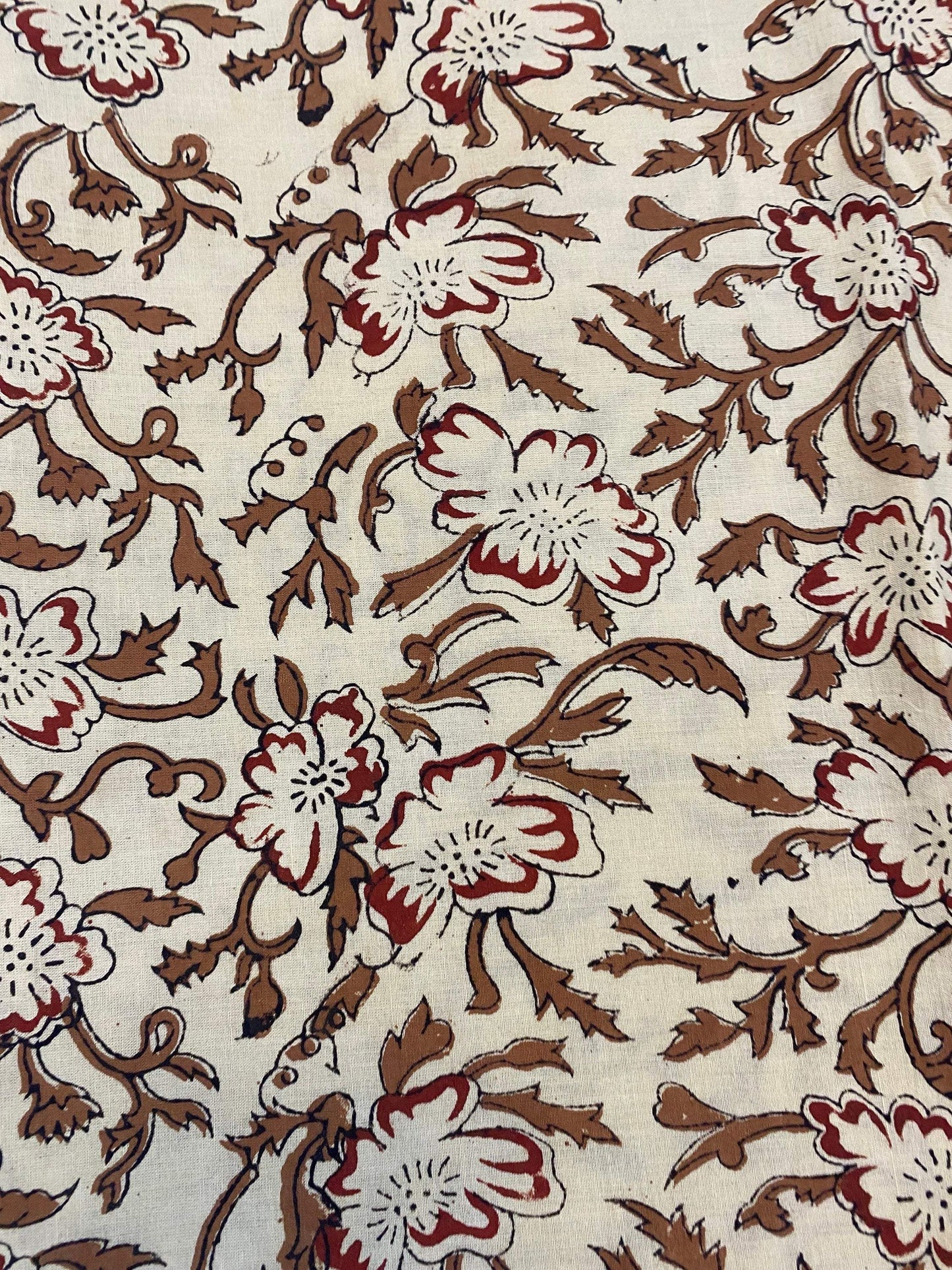 Beautiful Hand Block Printed Fabric, Cotton Fabric, Indian Fabric, fabric by yard, Block Printed Cotton womens clothing - Maple Village Lane