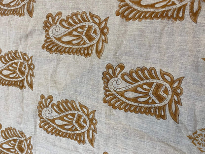 58" inches Indian Hand Block Print Fabric, Indian Linen Fabric, Block Print Fabric, Designer Floral Printing Fabric, Upholstery fabric,