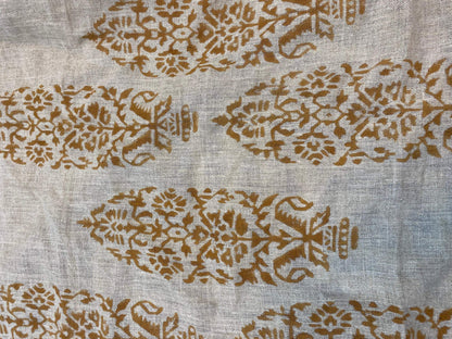 58" inches Indian Hand Block Print Fabric, Indian Linen Fabric, Block Print Fabric, Designer Floral Printing Fabric, Upholstery fabric,