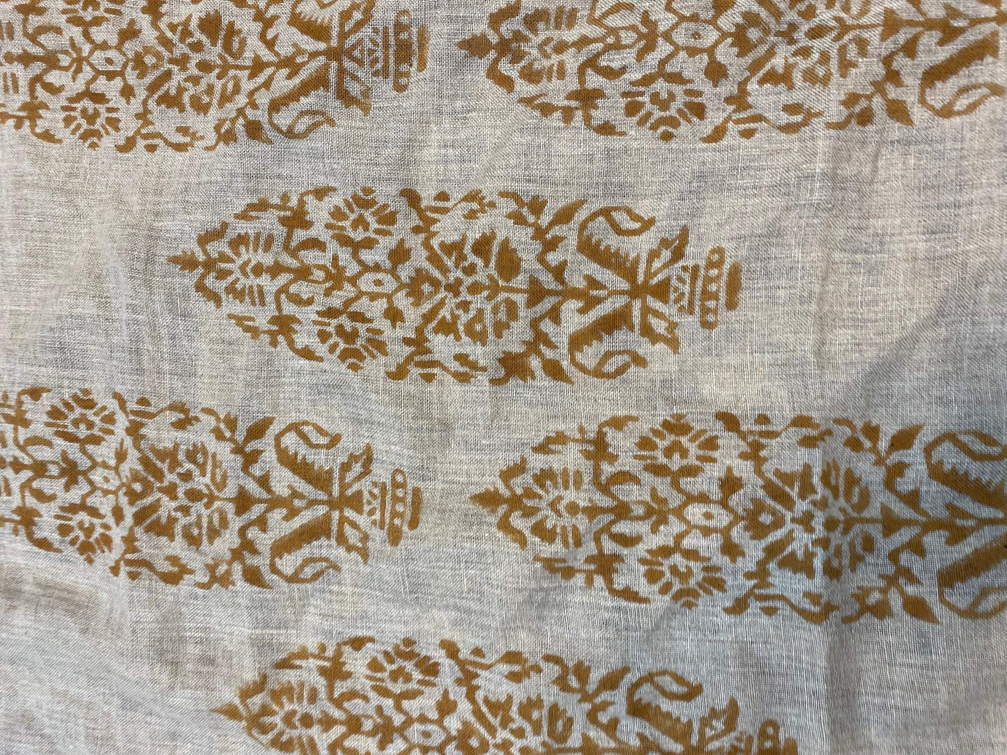 58" inches Indian Hand Block Print Fabric, Indian Linen Fabric, Block Print Fabric, Designer Floral Printing Fabric, Upholstery fabric,