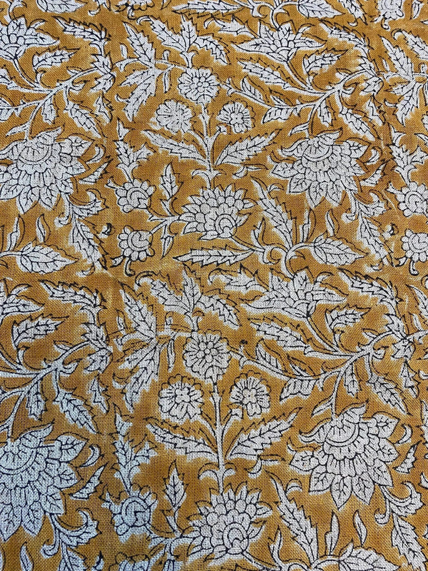 Mina Block Printed Linen Fabric