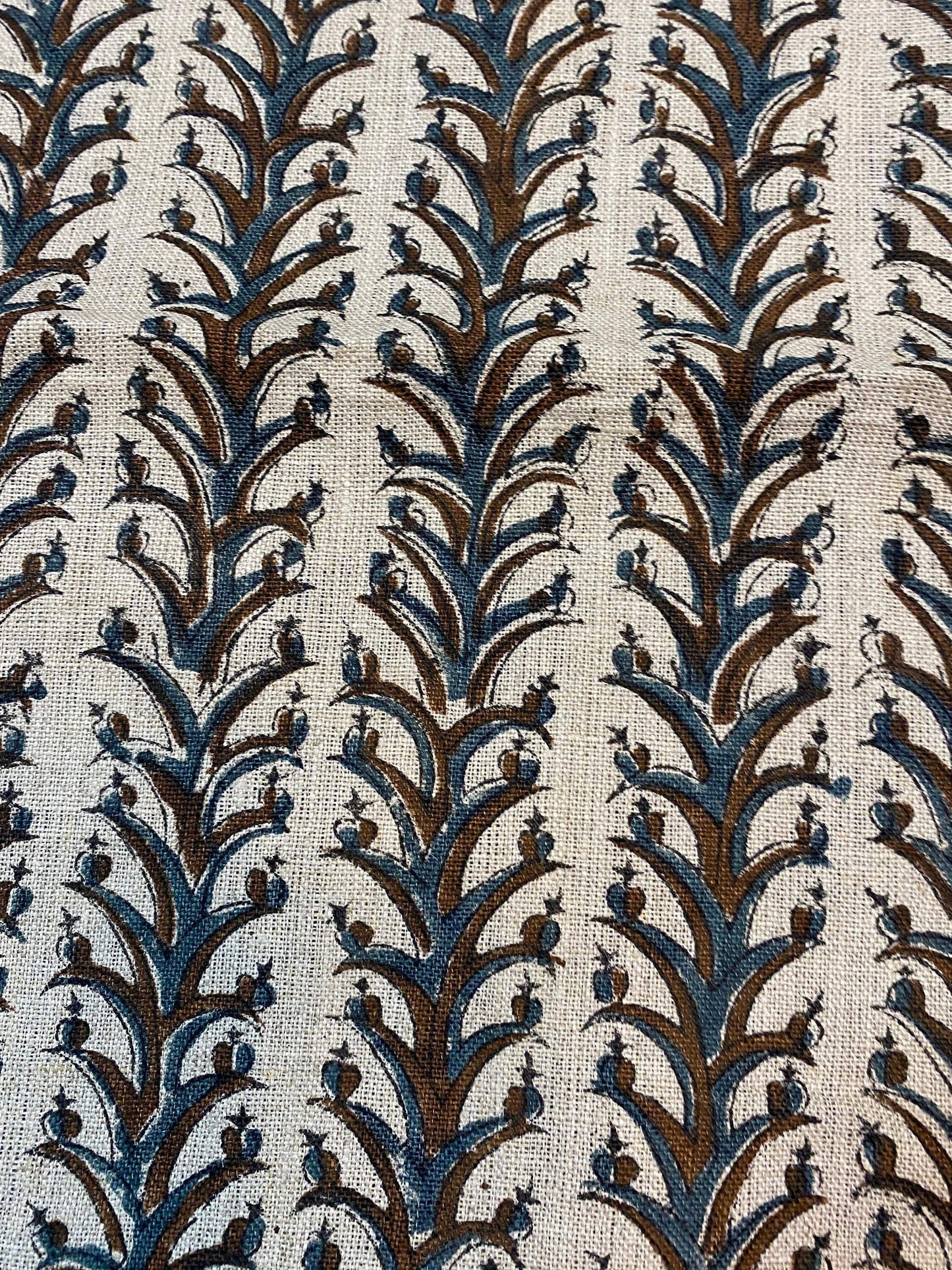 58" inches Indian Hand Block Print Fabric, Indian Linen Fabric, Block Print Fabric, Designer Floral Printing Fabric, Upholstery fabric,